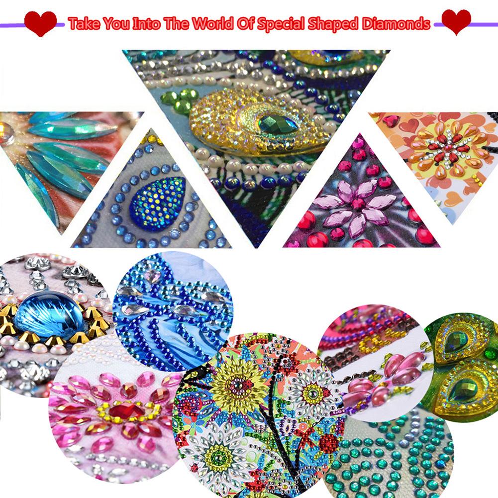 Double Sided Flower Butterflies Diamond Painting Wind Chimes DIY Rhinestones Wind Chime Kit for Home Garden Window