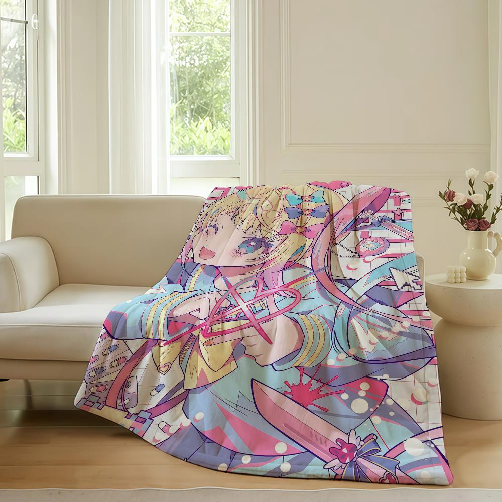 Anime Needy Streamer Overload Blanket For Sofa Office Bed Plane Travel Sleep Read Relax Camping Soft And Warm