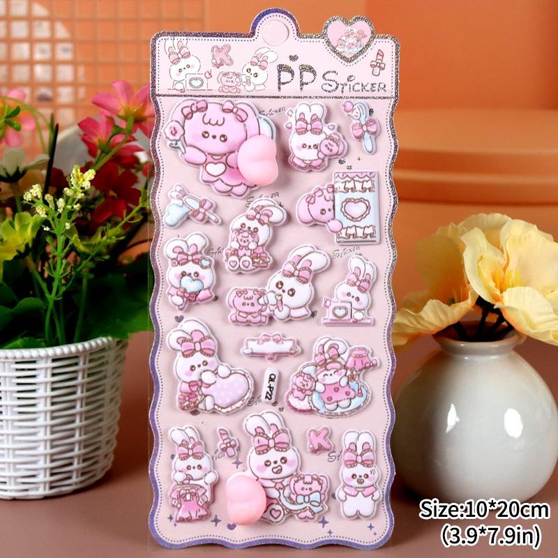 3D Cute Animal Butt Stickers Soft Pinched Happy Buttocks Sticker Stress Relief Puffy Sticker For Diy Scrapbook Phone Case Decal