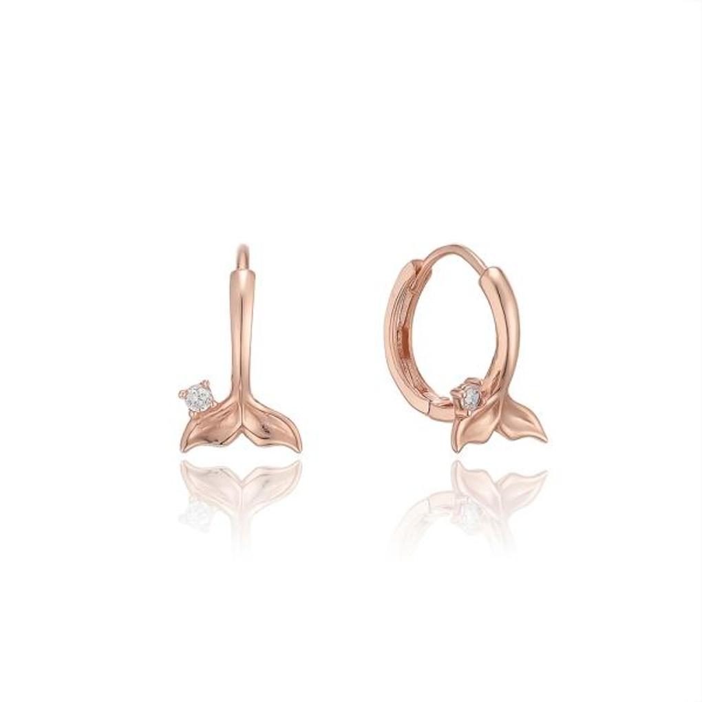 LLOYD One-Touch Whale Tail 10k Earrings LOTL1005T