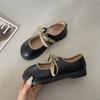 Buty damskie casual Obuwie damskie Oksfordki Kokarda Okrągły nosek Letnia sukienka Skóra Motyl Nowe Krzyżowe Guma Jednolite Rekreacyjne Sznurowane