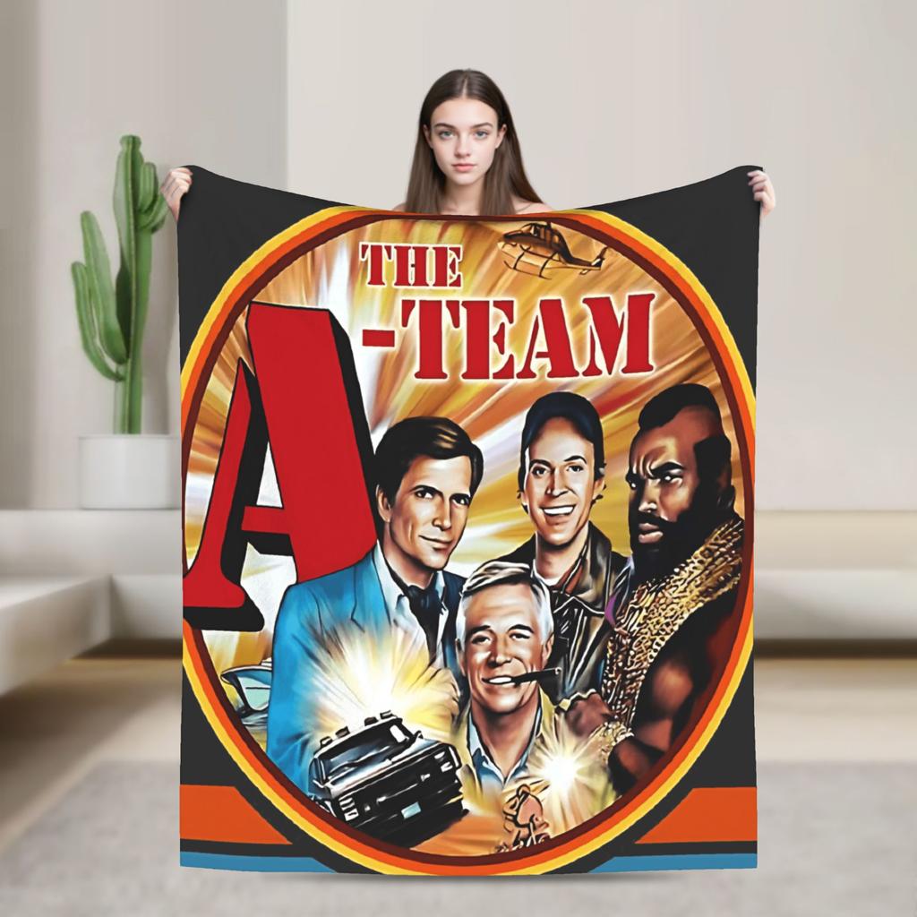 THE A TEAM Blanket Quality Cozy  Throw Blanket Winter Picnic Bedroom Fashion Bedspread