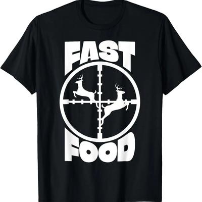 Funny Fast Food Deer Hunting Gift For Hunter Men Boys Uncle T-Shirt