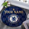 Custom Name,London Blues Chelsea Round rug,Carpet Rug for Living Room Bedroom Playroom ,Non-slip Floor Mat,Holiday and Birthday Gifts.chl