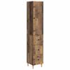 Cabinet Set 2 Pcs 33 X 34.5 X 90 Cm Engineered Wood
