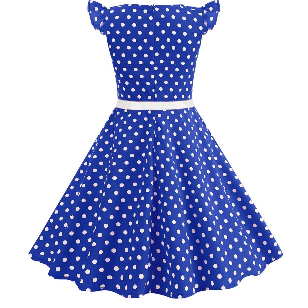 Fashionable Polka Dot Children's Dress Fresh Retro Skirt