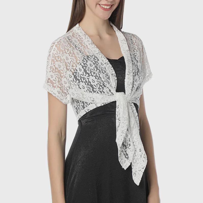 Women's Large Lace Cheongsam Dress with Shawl and Waistcoat