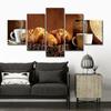 5Pcs Croissant Food Pastry Decor Canvas Picture Wall Art 5 Pieces Pictures Paintings HD Print Room Decor Abstract Poster