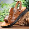 Men's Sandals Genuine Leather 2025 New Summer Beach Shoes Men's First Layer Cowhide Non-slip Dual-purpose Slippers Sandals Men's