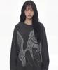 GRAVER [Unisex] Halo Long Sleeve T-Shirt_Charcoal