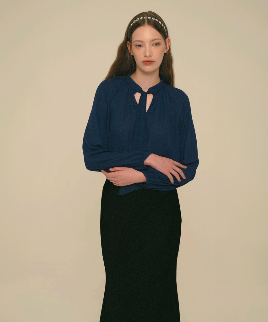 Aiseugadeuneiogongpal Mermaid Maxi Satin Skirt_Black