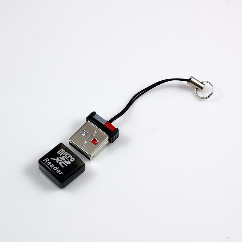 Super Mini USB 2.0 Tarjeta Micro SD Flash TF Adaptador de lector de tarjetas de memoria para computadora portátil Coche