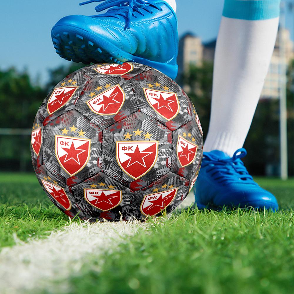 Crvena Zvezda Size 5 Soccer Ball,Indoor/Outdoor Suitable for Training Matches Tournaments Practice Games Perfect Gift for Fan