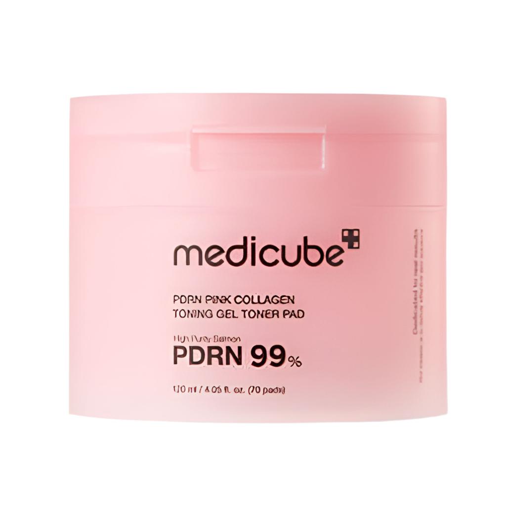Medicube PDRN Pink Collagen Toning Gel Toner Pads 70 Sheets – Brightening & Firming Care