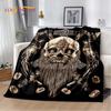 Retro Nordic Viking Mythology Odin Valhalla Blanket,Soft Throw Blanket for Home Bedroom Bed Sofa Travel Office Cover Blanket Kid