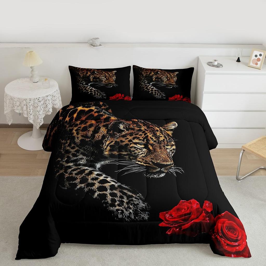 Erosebridal Ice Hockey Comforter Set Twin, Hockey Player Down Comforter for Kids Boys Girls Teens Juvenile, Sports Game Duvet Set, Soft Wint