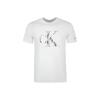 Logo Print Solid Color Crew Neck Straight Cut Short Sleeve T-Shirt Men Tops White 40IC835-540