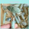 Exquisite White Flower Jade Facial Massage Roller Beauty Tool Face Massager