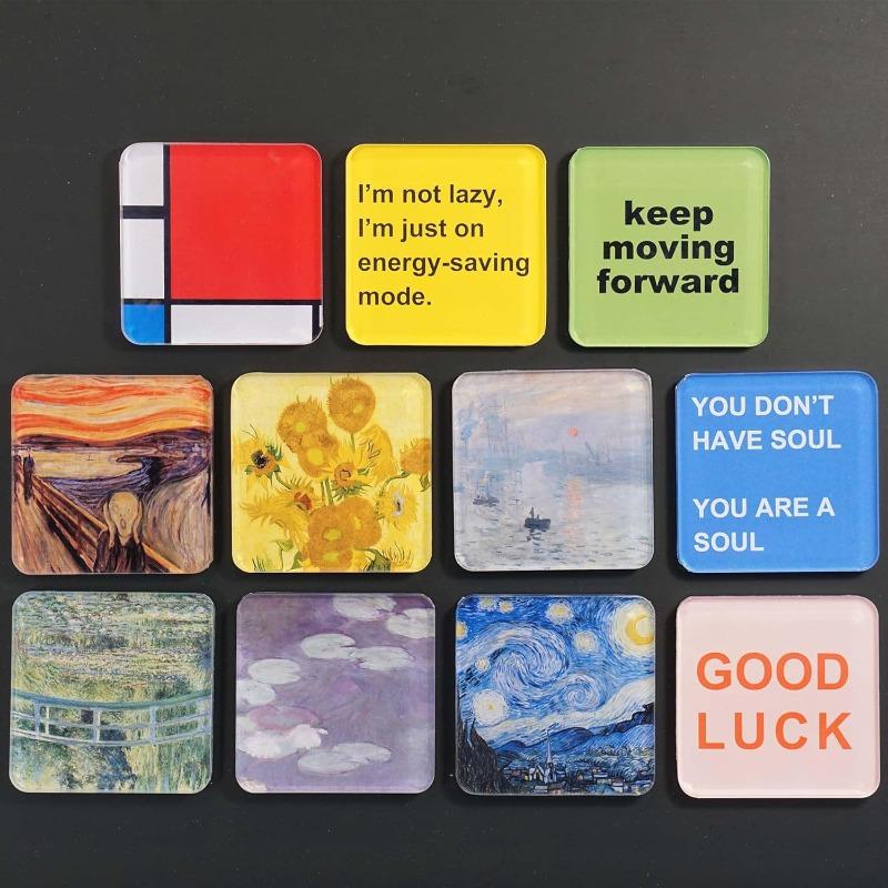 Diy Fridge Magnets Kit Acrylic Blank Refrigerator Magnets With Adhesive Backing Ferrite Magnets For Craft Household Workspace Decoration