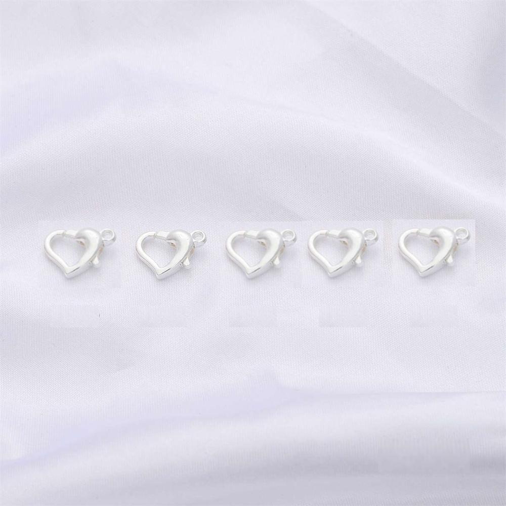 Chiusure con fibbia a forma di aragosta in rame a forma di cuore per collane fai da te, bracciale, creazione di gioielli, accessori, forniture fatte a mano