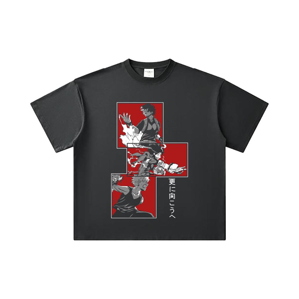 260 GSM Double Yarn 32 Count 100% Cotton My Hero Academia V22 Print Unisex Heavy Cotton T Shirt