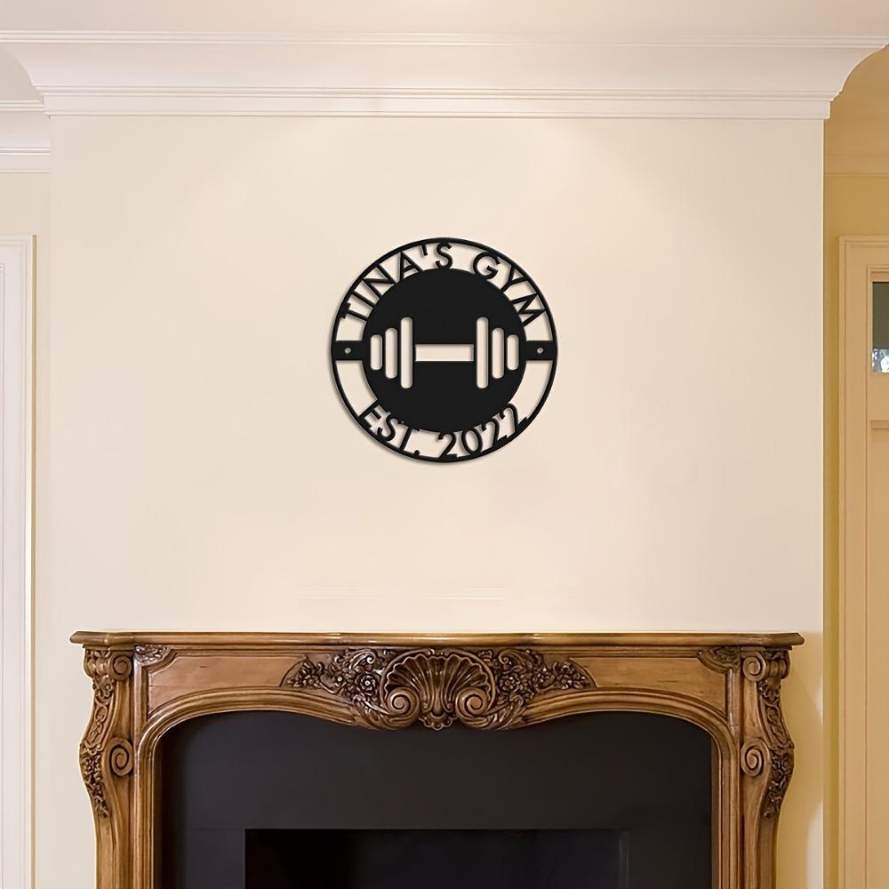 Vintage Metal Wall Art Gym Decor Custom Iron Sign Home Fitness Sculpture