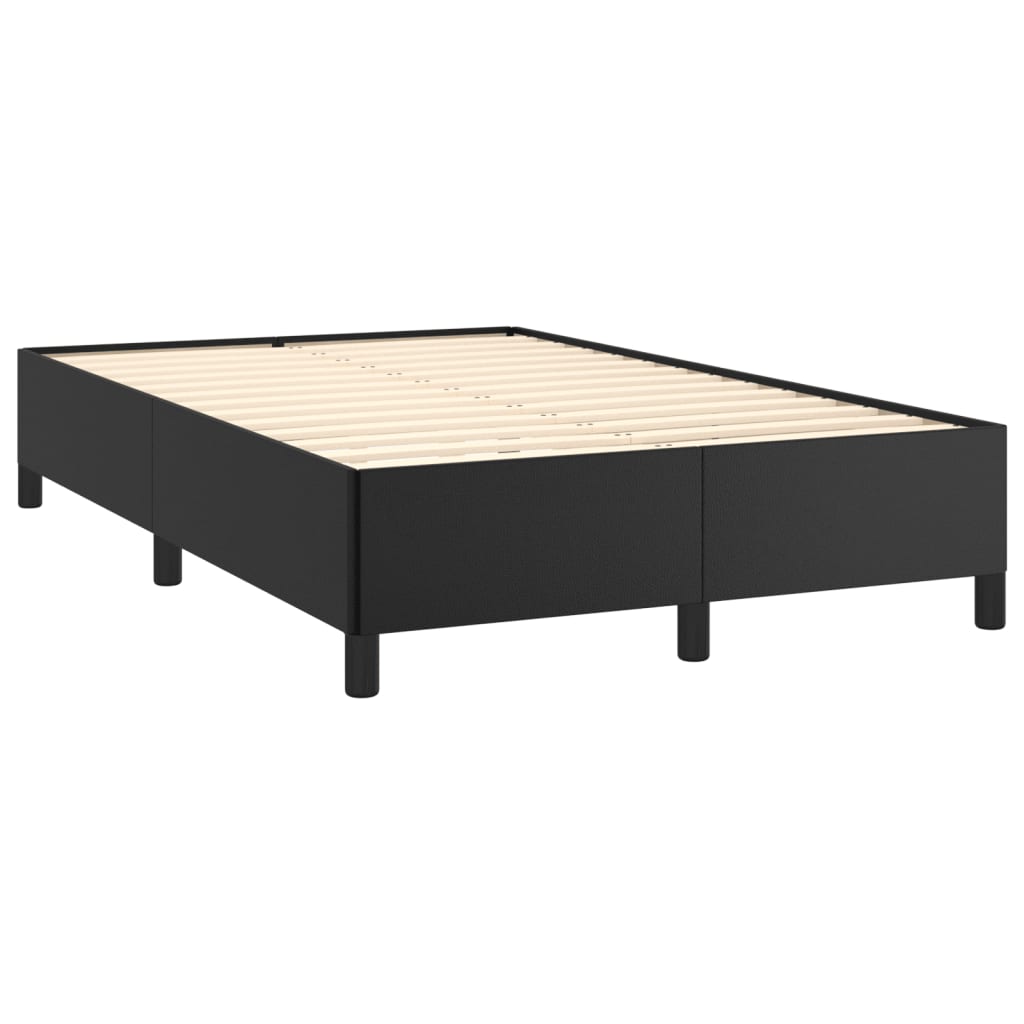 Bed Frame Without Mattress Black 120 X 190 Cm Artificial Leather