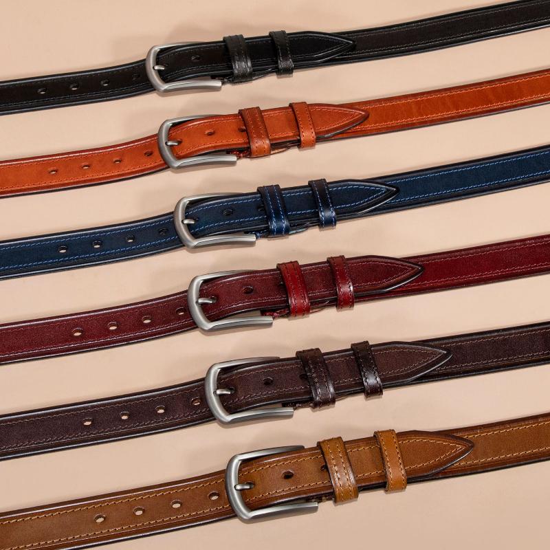 First Layer Belt Cowhide Pin Buckle Belt Vintage Casual Youth Handmade Belt