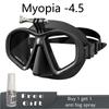 Low Volume Dive Mask Tempered Glasses Lens,Myopia Diving Mask,Spearguns Scuba Gear ,with Gopro Mount,anti-fog for Narrow Face