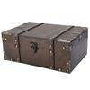 Vintage Houten Opbergdoos Decoratieve Schat Sieradendoos met Slot Huisdecoratie6282?2302