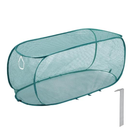 Garden Netting for Raised Beds Foldable Mesh Plant Cage with Ground Stakes Insect Bird Control Raised Bed Cover for Plant Protection