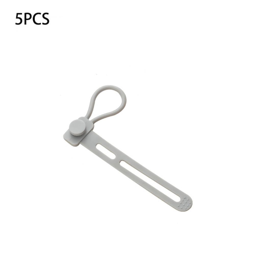 5pcs Adjustable Length Cable Ties Multipurpose Cord Management Straps Cord Organizer Home Office
