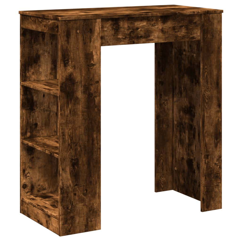 Vidaxl Bar Table With Shelves, Smoked Oak, 95X47X103.5 Cm