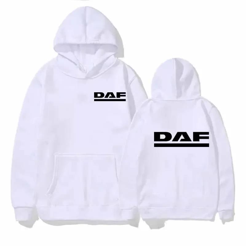 DAF Windproof Hooded Winter Wool Sport Coat - Casual Loose-Fitting Clothing - Fashion Pullover Shirt