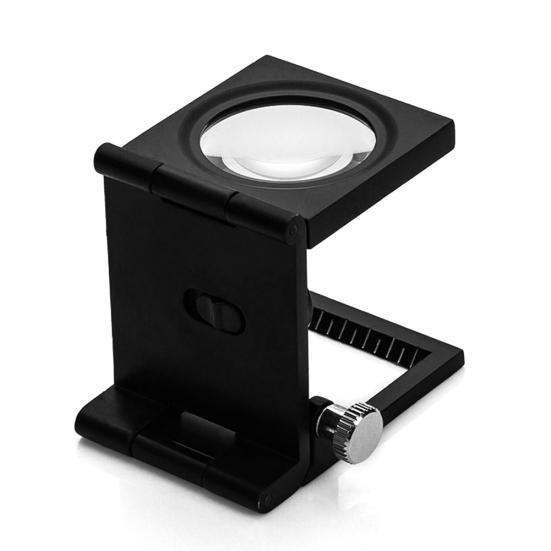10X Foldable 2 LED Light Magnifier Magnifying Glass Lens Scale Pointer Loupe