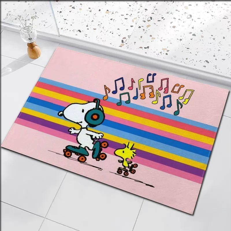 Disney Snoopy rohožka do dveří roztomilá kreslená postavička dětského pokoje domácí dekorace protiskluzový pratelný koberec ložnice koupelna kuchyňský koberec