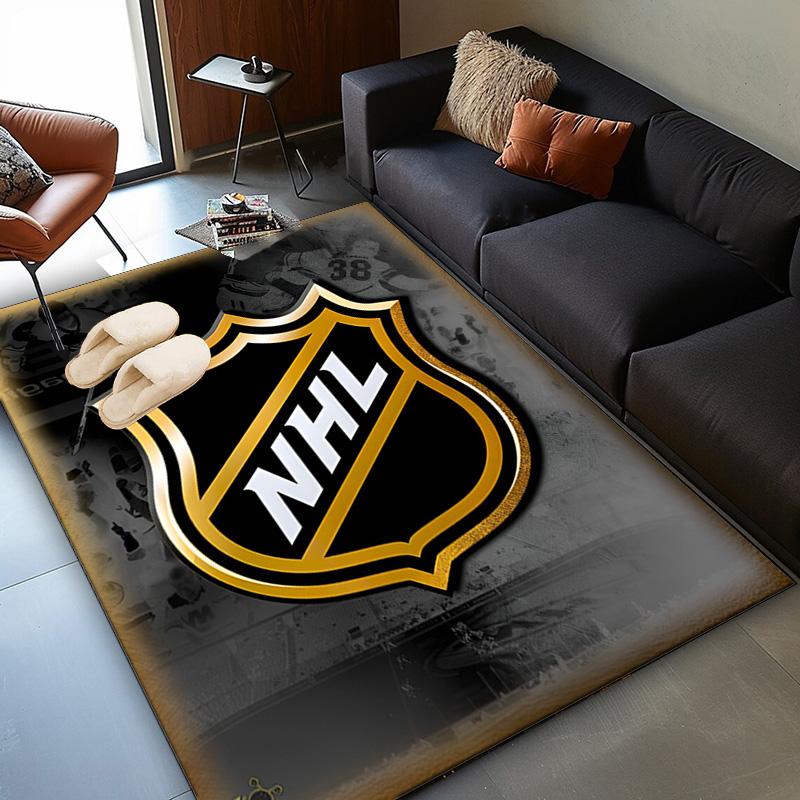 NHL Hockey League Embleem Vloerkleed Geschikt voor Binnen en Buiten, Tapijten voor Keukens, Huizen, Kantoren, Woonkamers, Woondecoratie, Kerstcadeau