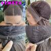 AIMEYA Brown Deep Wave Wig Long Synthetic Lace Front Wig for Women Natural Hairline Daily Use Cosplay Wigs Heat Resistant Fiber
