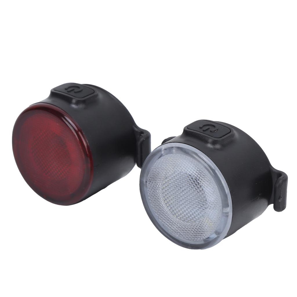 Ensemble d'éclairage de vélo Phare avant Feu arrière 6 modes Rechargeable USB Avertissement Lumières de vélo