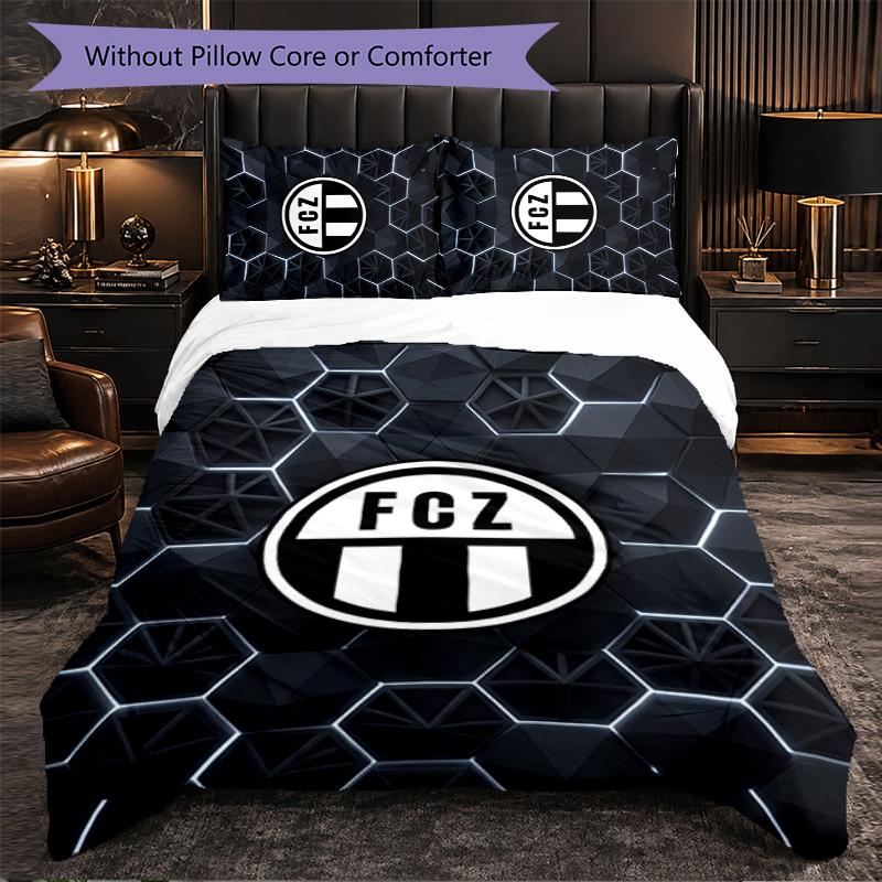 FC Zürich Thema Beddengoed 3 Delig Dekbedovertrek Set Decoratief Beddengoed Voor Tienerkamer Huisdecoratie