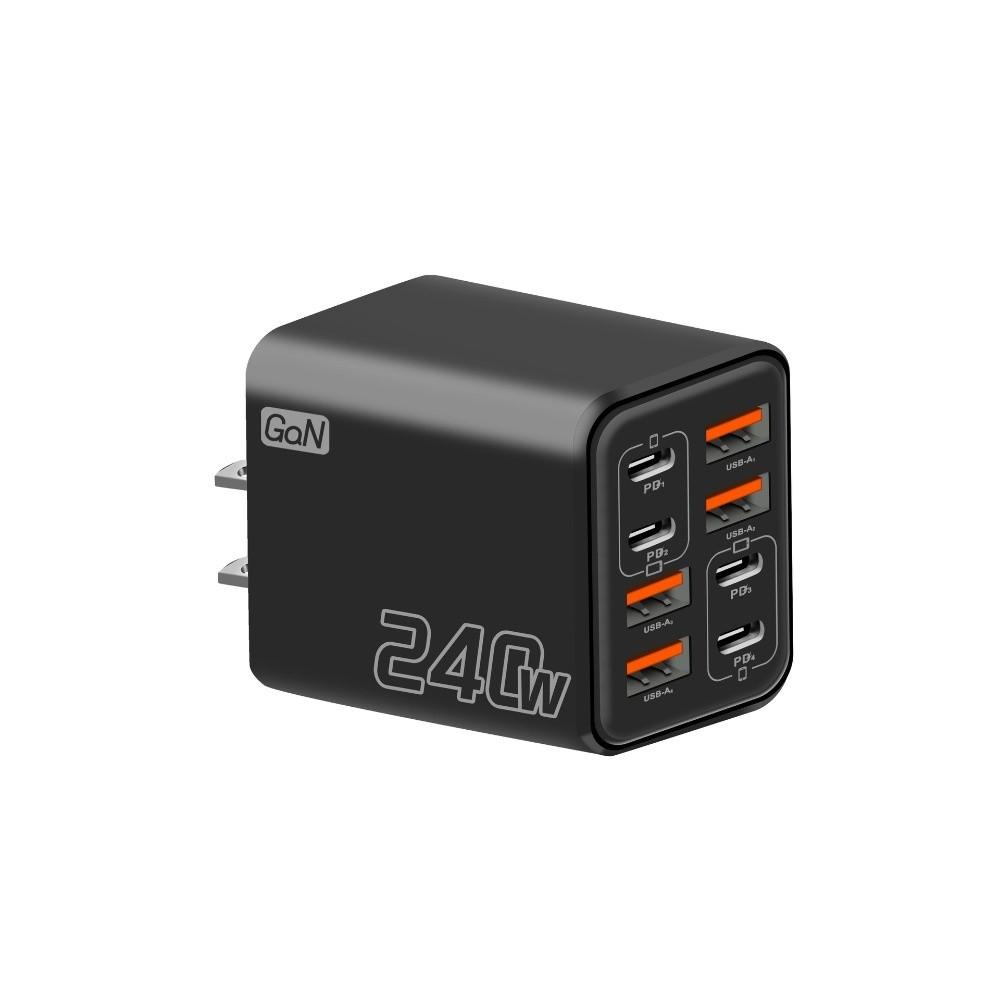 240W Power USB C Charger Head 4 USB Ports Fast Charger Adapter Wall Charger Adapter for Tablet