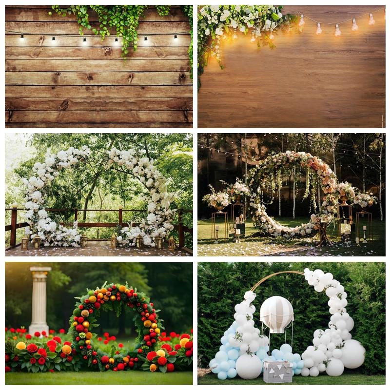 Wedding Party Photography Backdrop Flower Scenes Floral Bridal Shower Engaged Ceremony Party Decor Banner Photo Background Props18