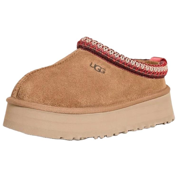 UGG Tazz 2 Slip On Open Toe Fleece Lined Mules Closed Toe Slippers Women's Chestnut 1174471-CHE