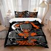 3pcs Horror It "Clown" Bedding Set, Soft Polyester Duvet Cover and Pillowcases Machine Washable Seasons All Suitable 05