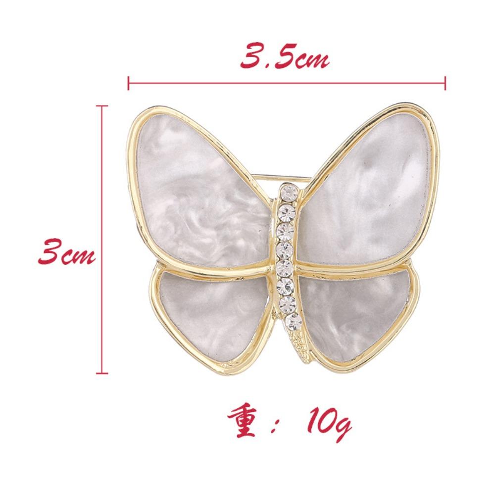 1pcs Charm Butterfly Brooch Butterfly Clothing Accessories Gold Color Brooch Romantic White/black Charm Pearl Brooch Women Gifts