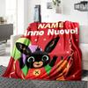 Customizable Bing Bunny1 Throw Blanket – Personalized Name, All-Season Cozy Snug Blanket, Machine Washable, Personalized Blanket