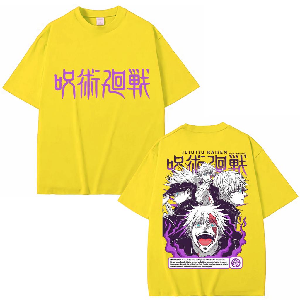 Japanese Anime Jujutsu Kaisen Gojo Satoru T Shirts Unisex Women Harajuku Fashion Unisexga Tshirt Oversized Cotton Y2k Summer T Shirt