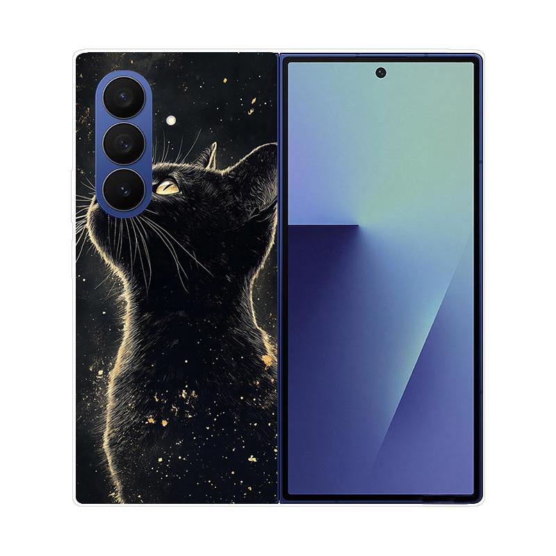 Capa para Samsung Galaxy Z Fold 7 Capa Traseira Rígida de PC Mármore Para Samsung Galaxy Z Fold7 ZFOLD7 Capa Protetora Completa para Celular