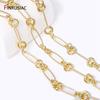 DIY Schmuckherstellung Zubehör Hohe Qualität 14K Gold Plated Messing Pulloverkette Handgemachter Schmuck Handwerk Halsketten Zubehör