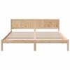 Brown Bed Frame 180 X 200 Cm Solid Pine Wood